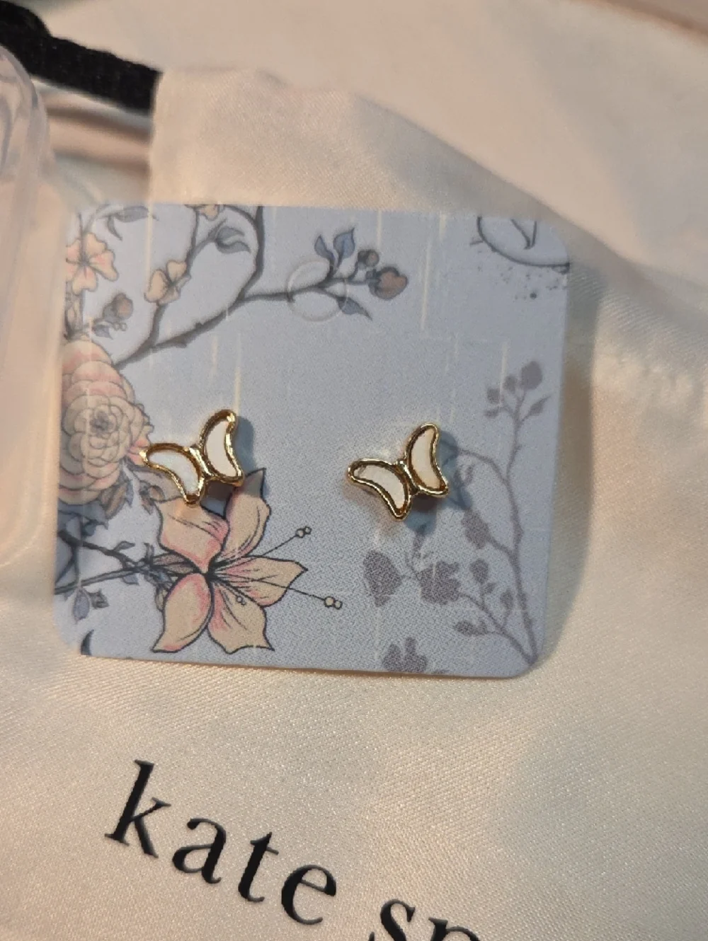 kate spade Gold Butterfly Mini Stud Earrings - Picture 2 of 2